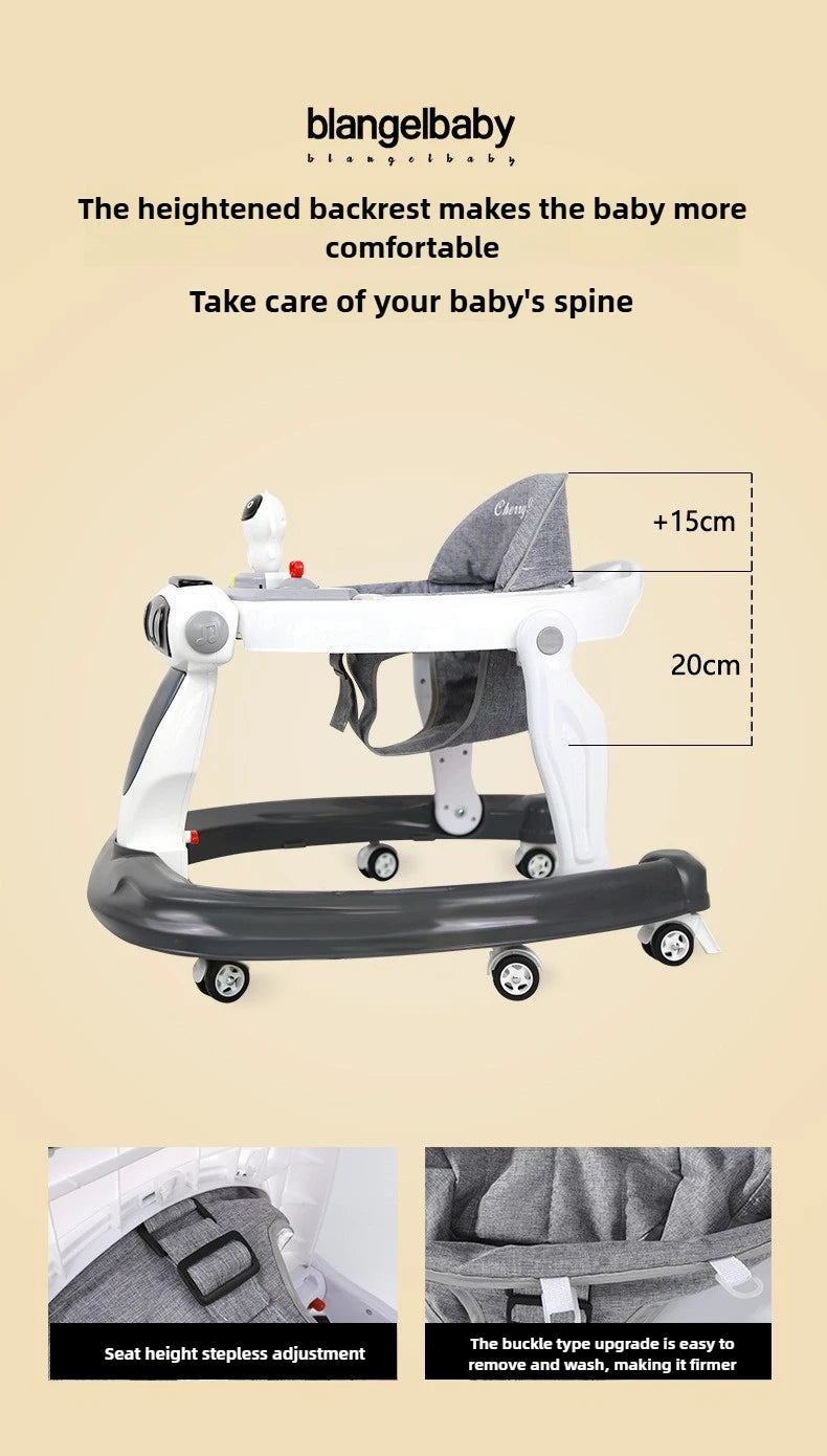 4-in-1 Multifunctional Baby Walker | Adjustable & Foldable Design