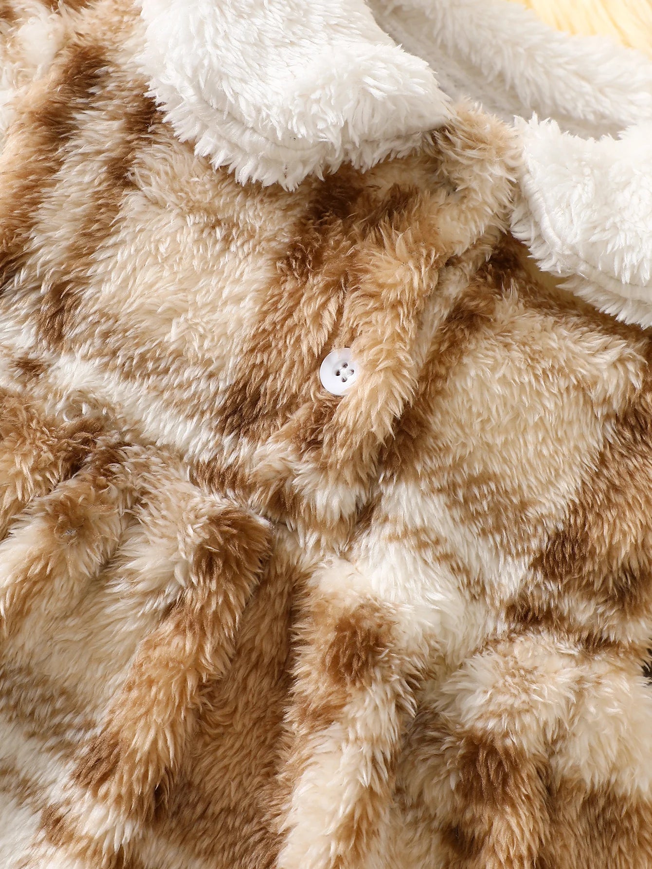 Baby Girl Plush Plaid Faux-Fur Dress | Cozy Winter Outfit