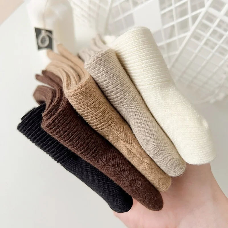 Women's Autumn Floral Embroidery Crew Socks | Cute Kawaii Style