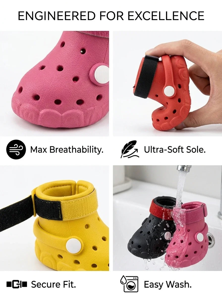 Breathable Dog Sandals for Summer | Soft Sole Outdoor Clogs