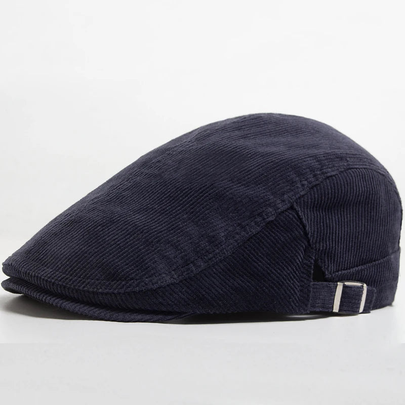 Unisex Corduroy Beret Hat | Vintage Newsboy Cap for All Seasons