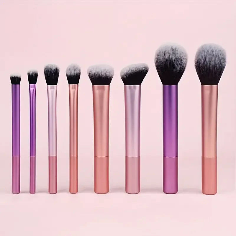 8 Piece Makeup Brush Set | Soft Synthetic Brushes for Perfect Application