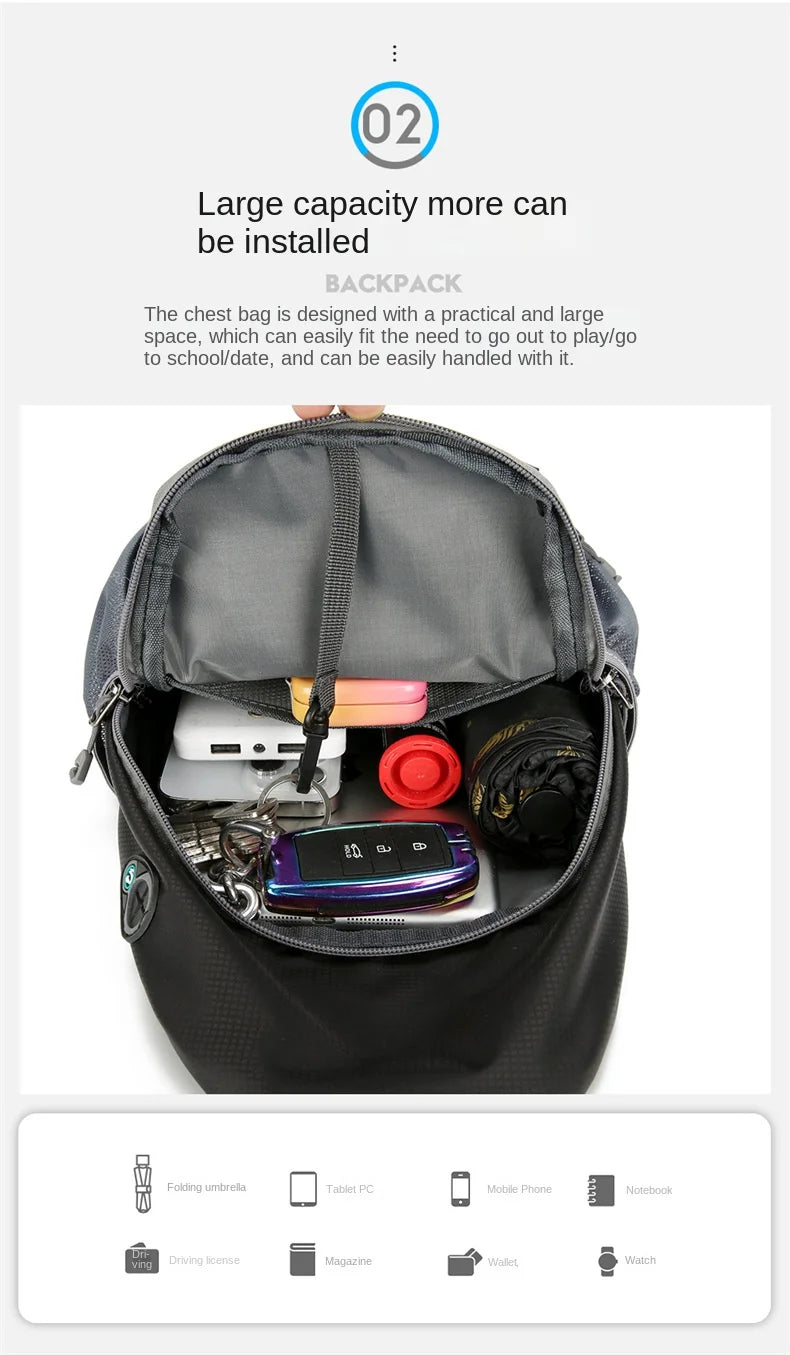 Anti-Theft Waterproof Crossbody Shoulder Backpack | Ultimate Sport Bag