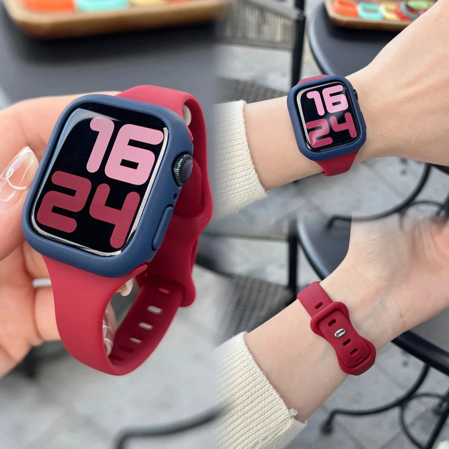Premium Silicone Strap & Case for Sport Watches | Universal Fit