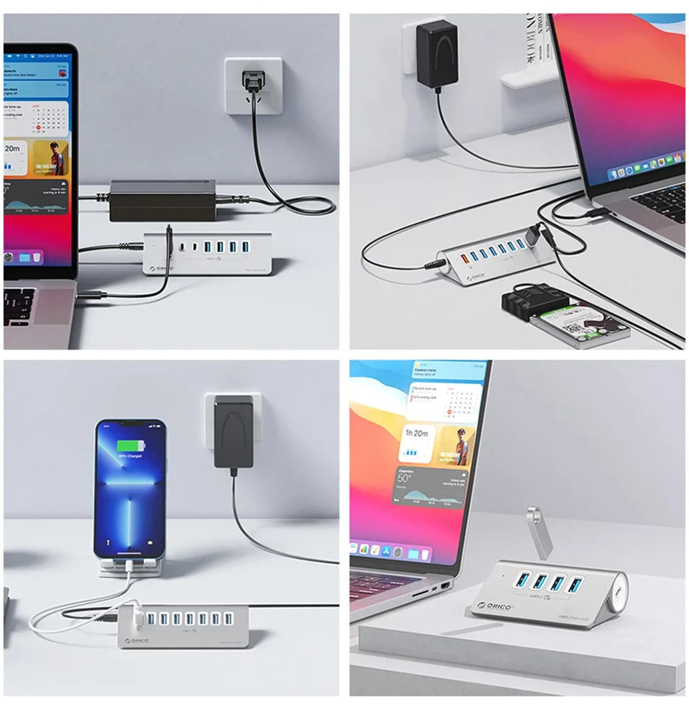10Gbps USB 3.2 Docking Station Hub | Fast Charging & Multi Ports