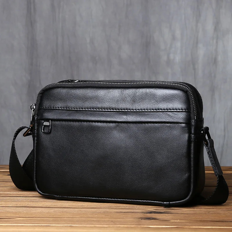 Casual Leather Shoulder Bag for Men | Stylish Large Capacity Messenger