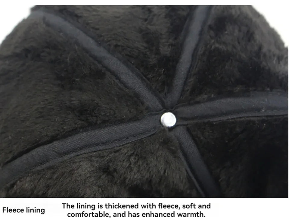Unisex Thickened Velvet Winter Hat | Warm and Windproof Bomber Cap