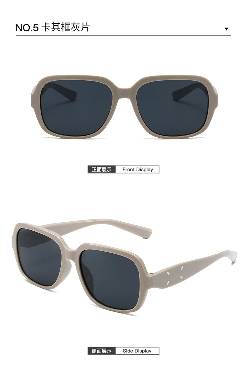 Trendy Retro Black Square Frame Sunglasses for Women & Men