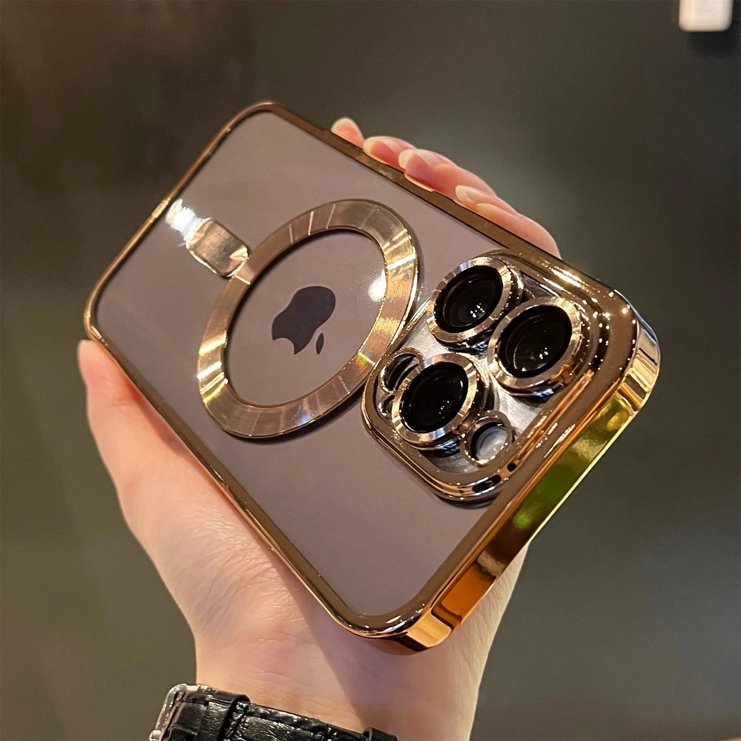 Luxury Magnetic Clear Case for MagSafe iPhone | Shockproof Cover