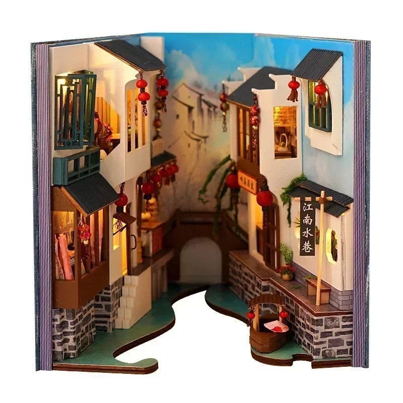 Kit de rincón de lectura de castillo en miniatura para montar | Encantadora experiencia de manualidades