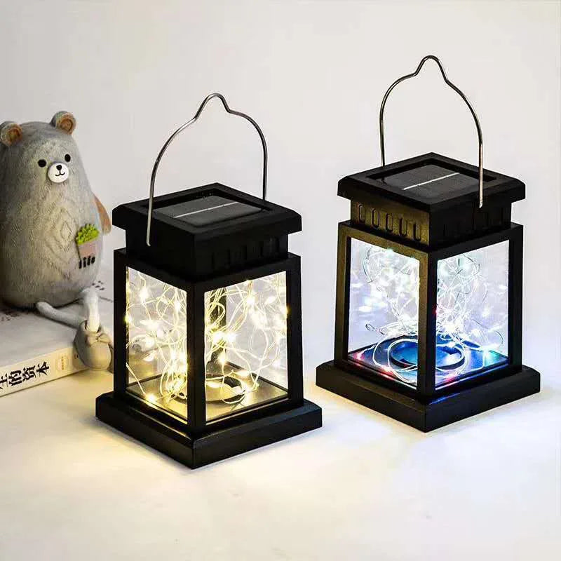 Linternas solares retro para exteriores | Elegante decoración paisajística