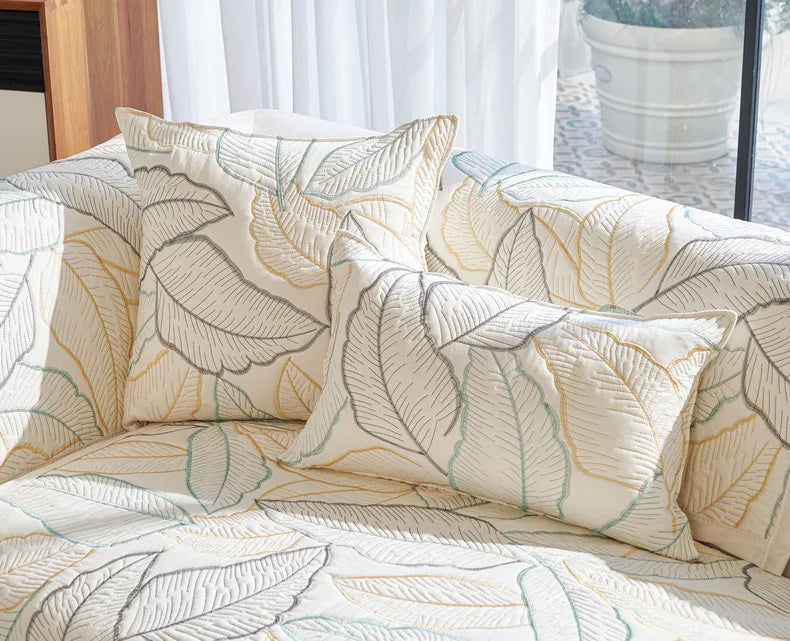 Luxury Pure Cotton Non-Slip Sofa Seat Cover | All Season Comfort
