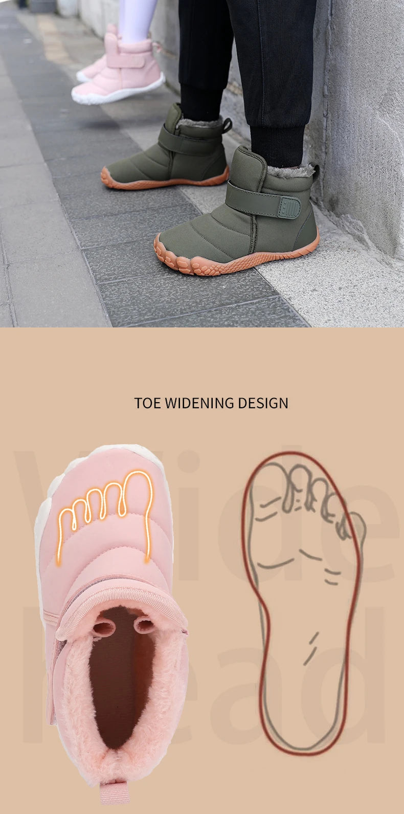 Kids Waterproof Snow Boots | Comfortable & Warm Fur Lined Boots