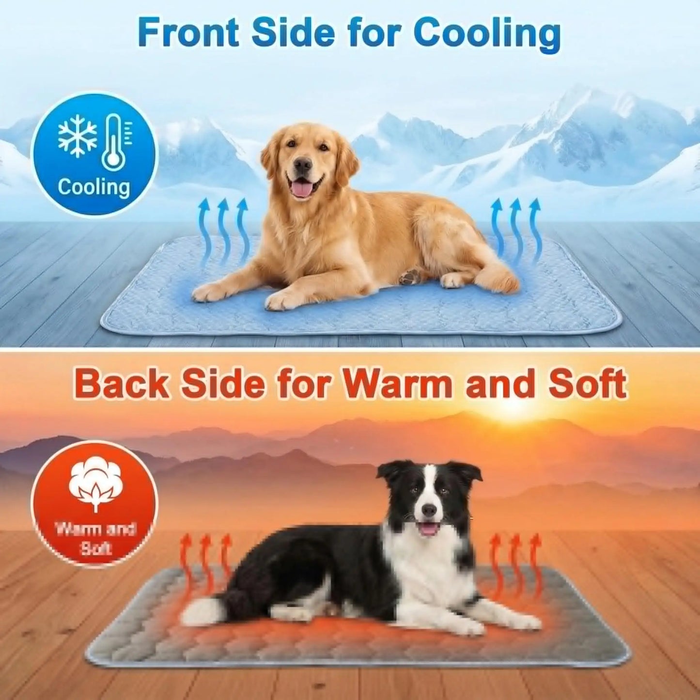 Self-Cooling Dog Mat | 2-in-1 Soft & Long-Lasting Pet Comfort