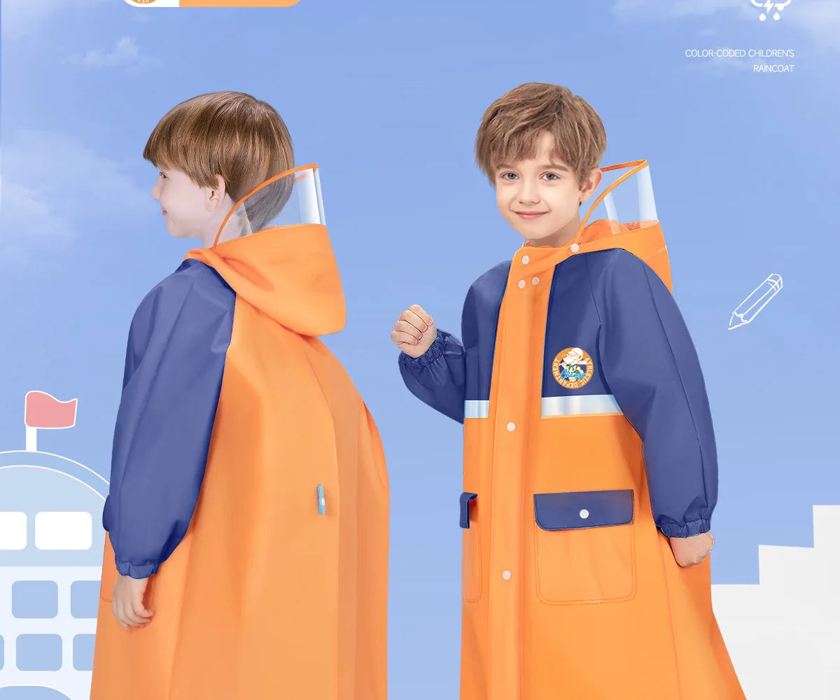 Children's Waterproof Raincoat with Fun Backpack | Stylish & Durable