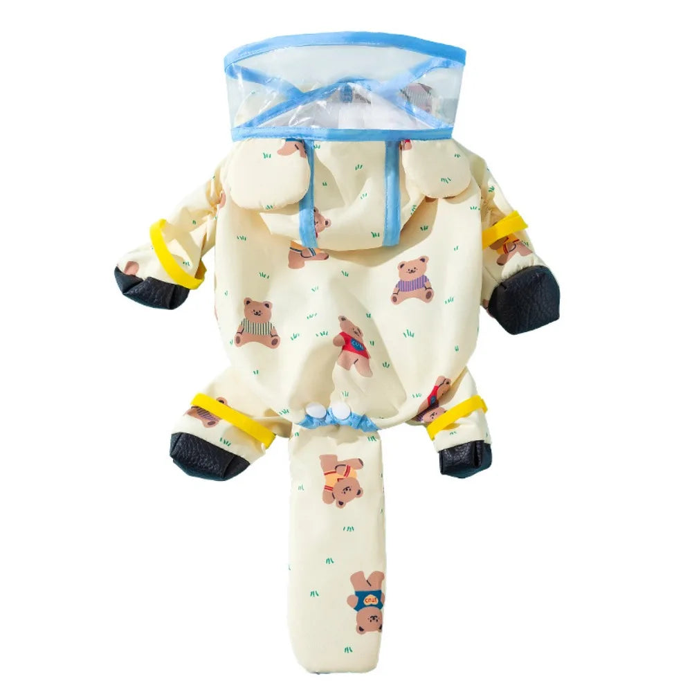 Adjustable Waterproof Dog Raincoat | Windproof Pet Cape Costume