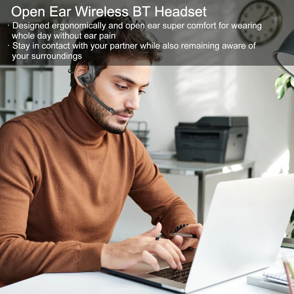 Bluetooth 5.3 Waterproof Open Ear Sports Headphones | Wireless Comfort