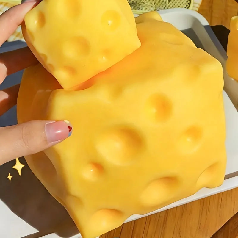 Extra Large Cheese Squeeze Toy | Stress Relief Fidget Ball
