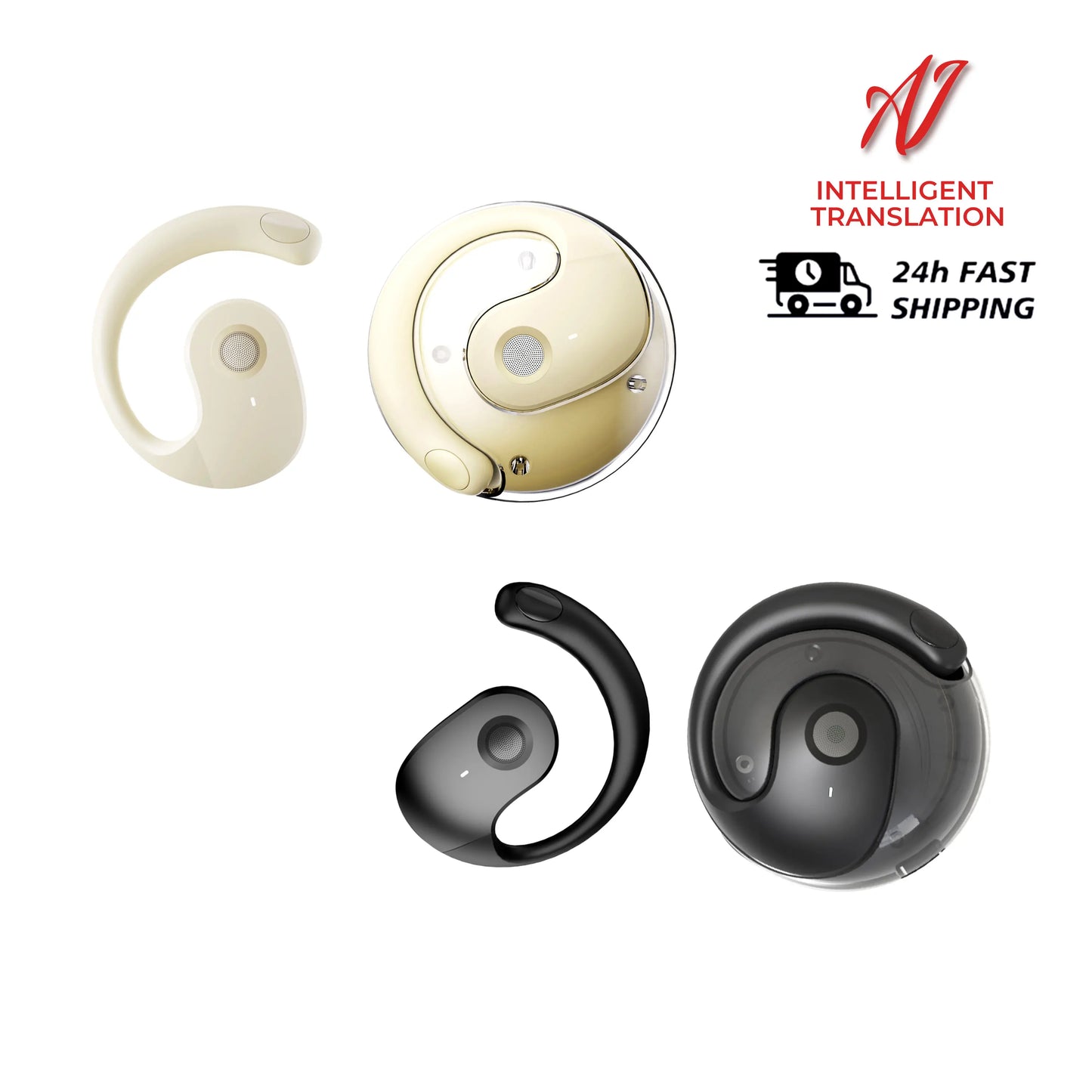 Smart Waterproof Wireless Translation Earbuds for Seamless Communication