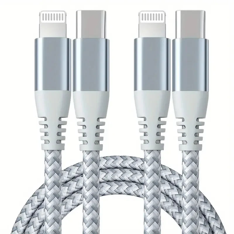 MFi Certified Fast Charging USB C to Lightning Cable - Durable Nylon