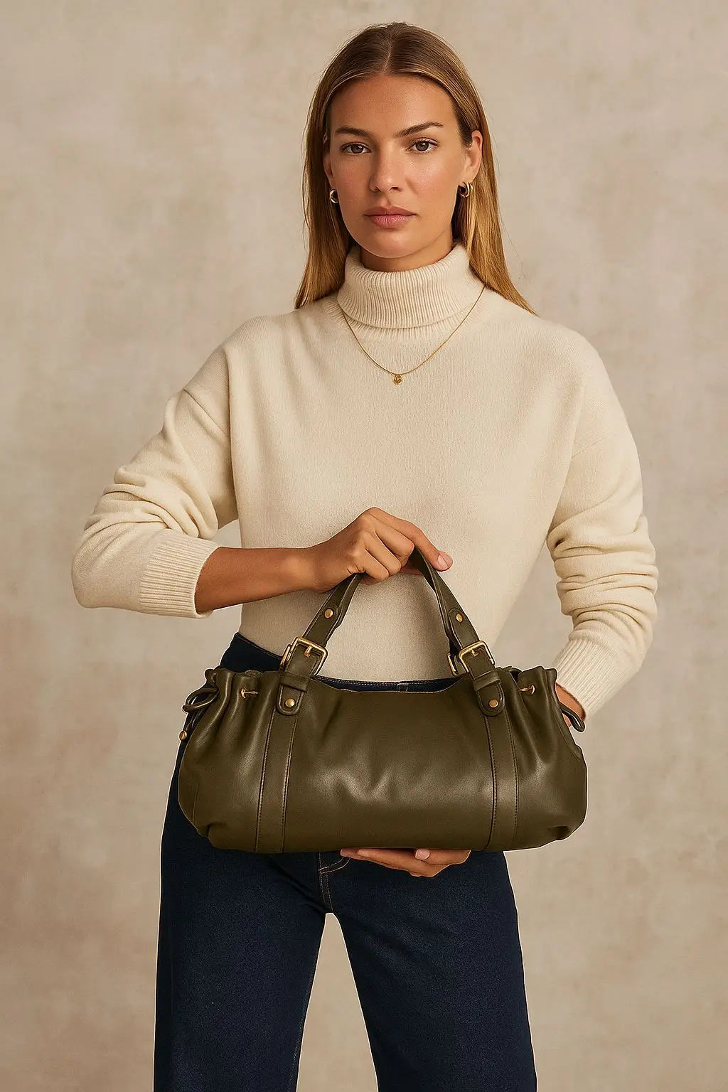 Bolso Tote Vintage de Cuero Lavado para Mujer | Elegante y de Gran Capacidad