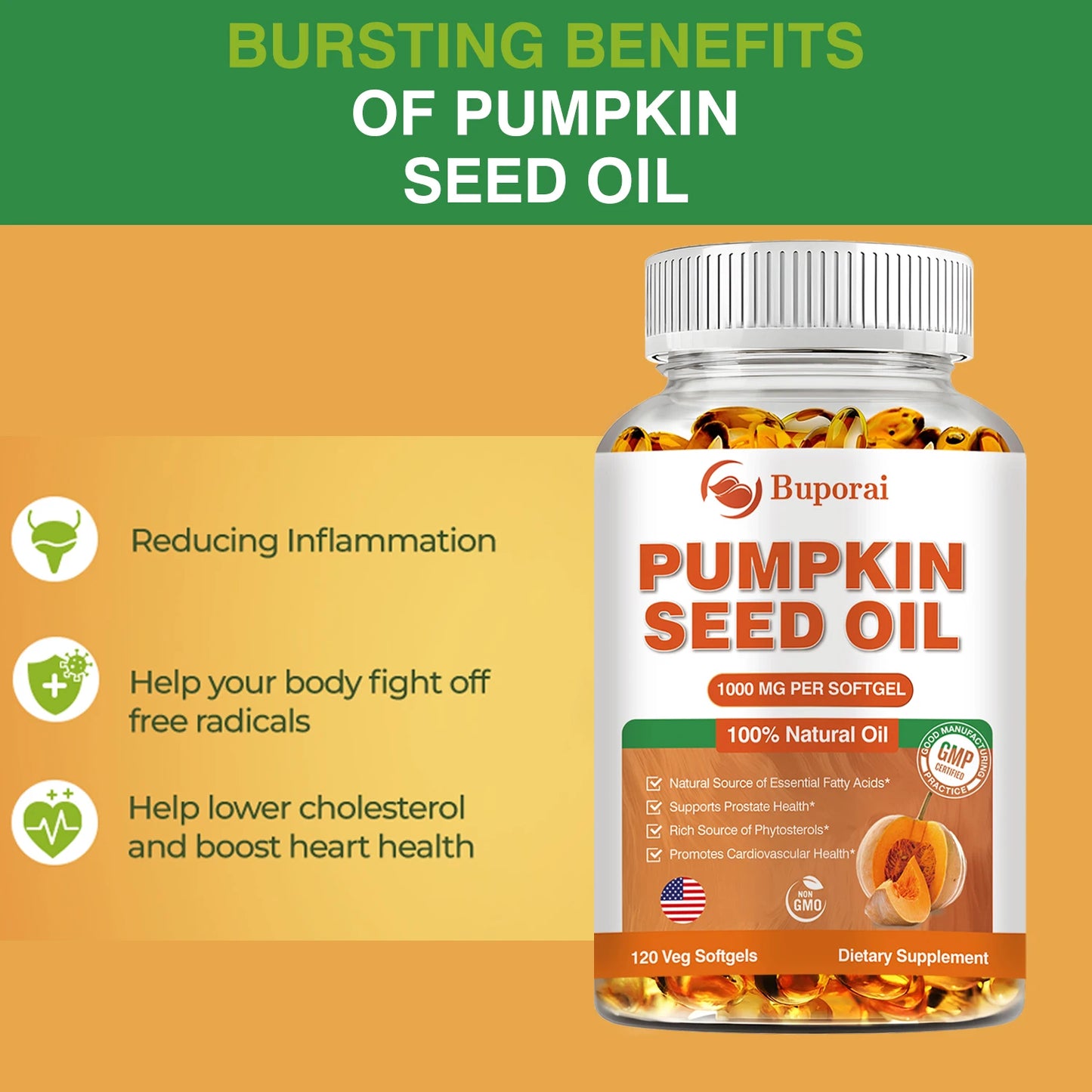 Pumpkin Seed Oil for Hair Growth & Prostate Health | Essential Support