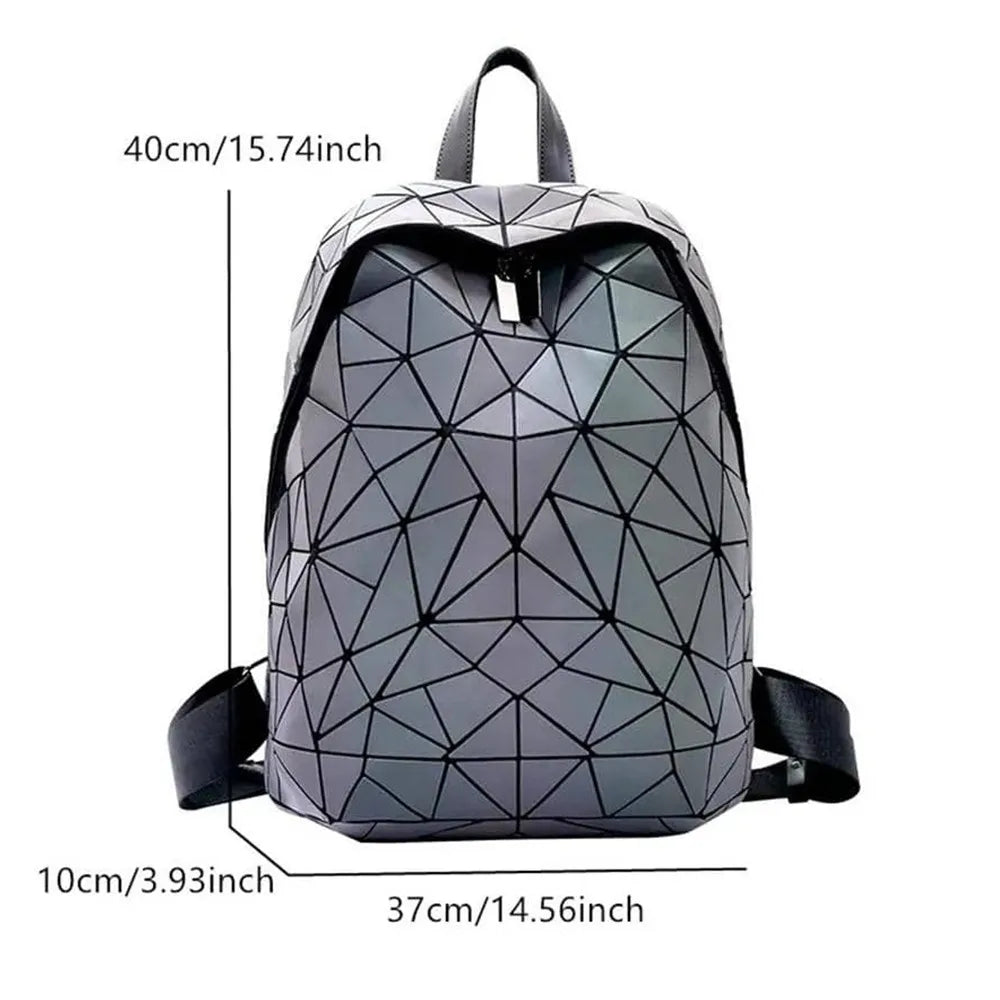 Luminous Geometric Women's Backpack | Stylish Schoolbag for All