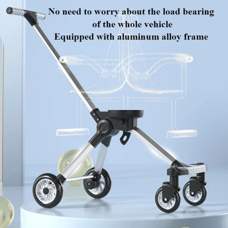 Lightweight Double Stroller with Canopy for Infants & Toddlers