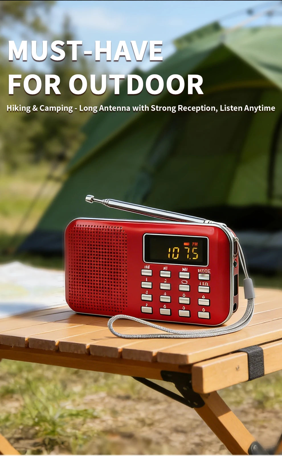 Portable Emergency Radio Speaker | Multi-Function Solar Crank