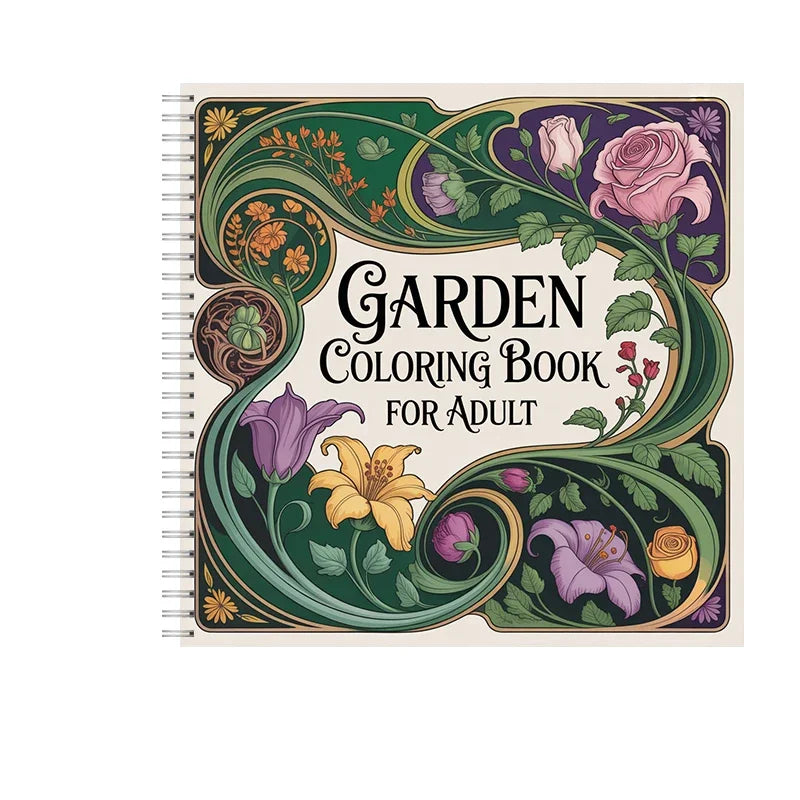 Garden Coloring Book for Adults | Stress Relief & Relaxation