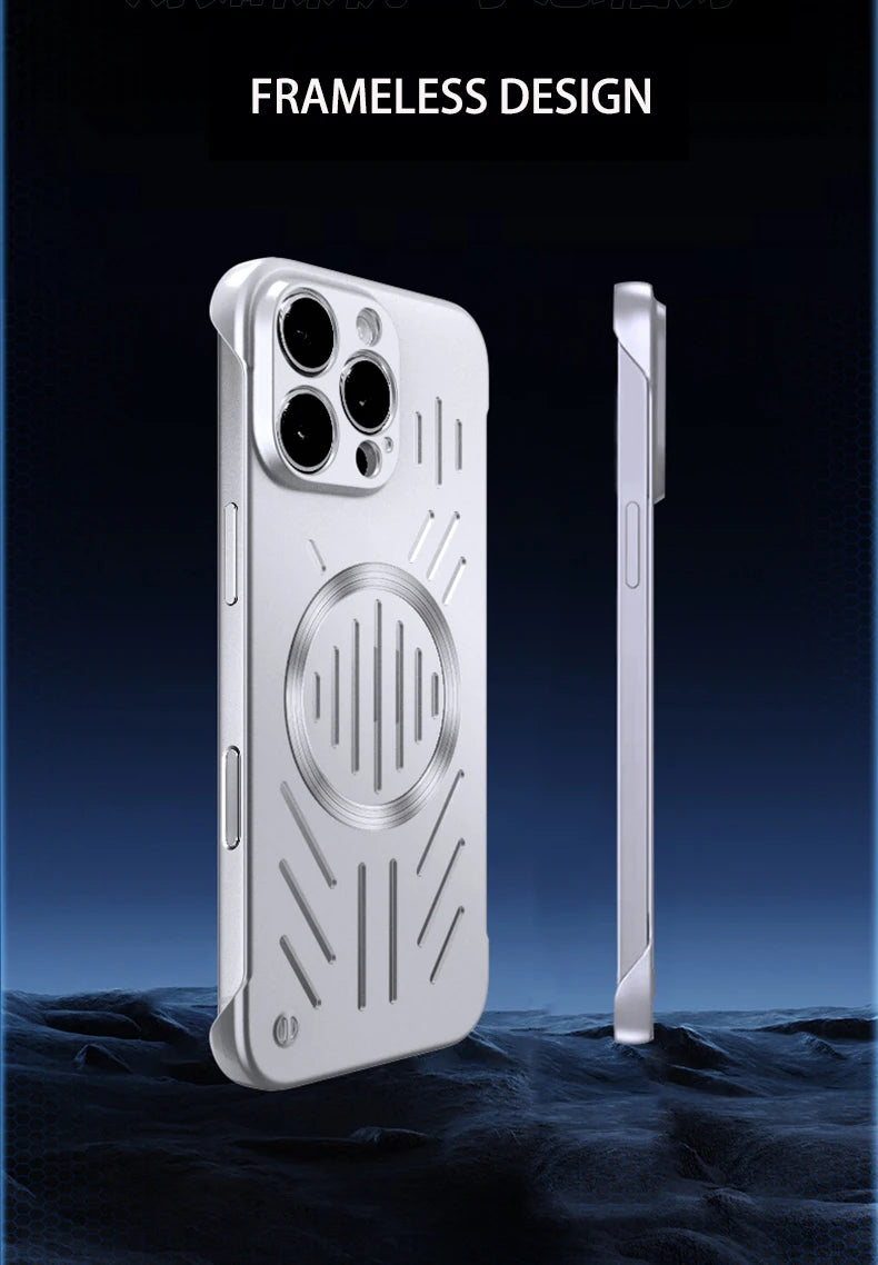 Heat Dissipation Magnetic Phone Case For iPhone 17 16 15 14 13 12 11 Pro Max Air For Magsafe Wireless Charging PC Hard Cover