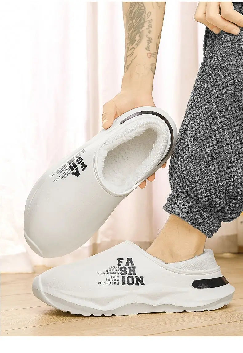 Men's EVA Waterproof Outdoor Slippers | Cozy Winter House Shoes