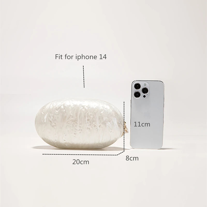 Chic Egg Shape Fringed Clutch Bag for Women | Perfect Evening Purse