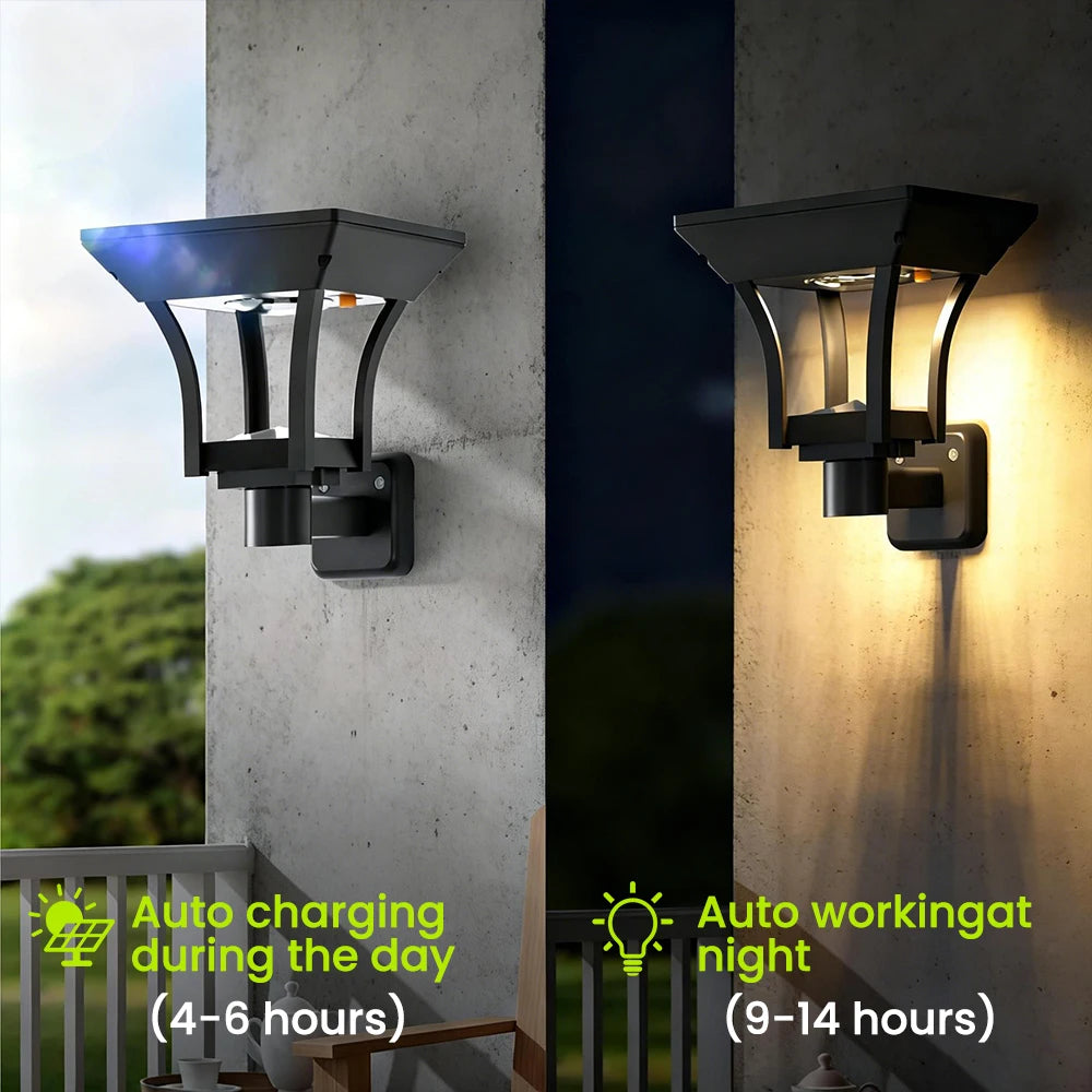 Outdoor Solar Powered Wall Lights | LED Waterproof Garden Lighting