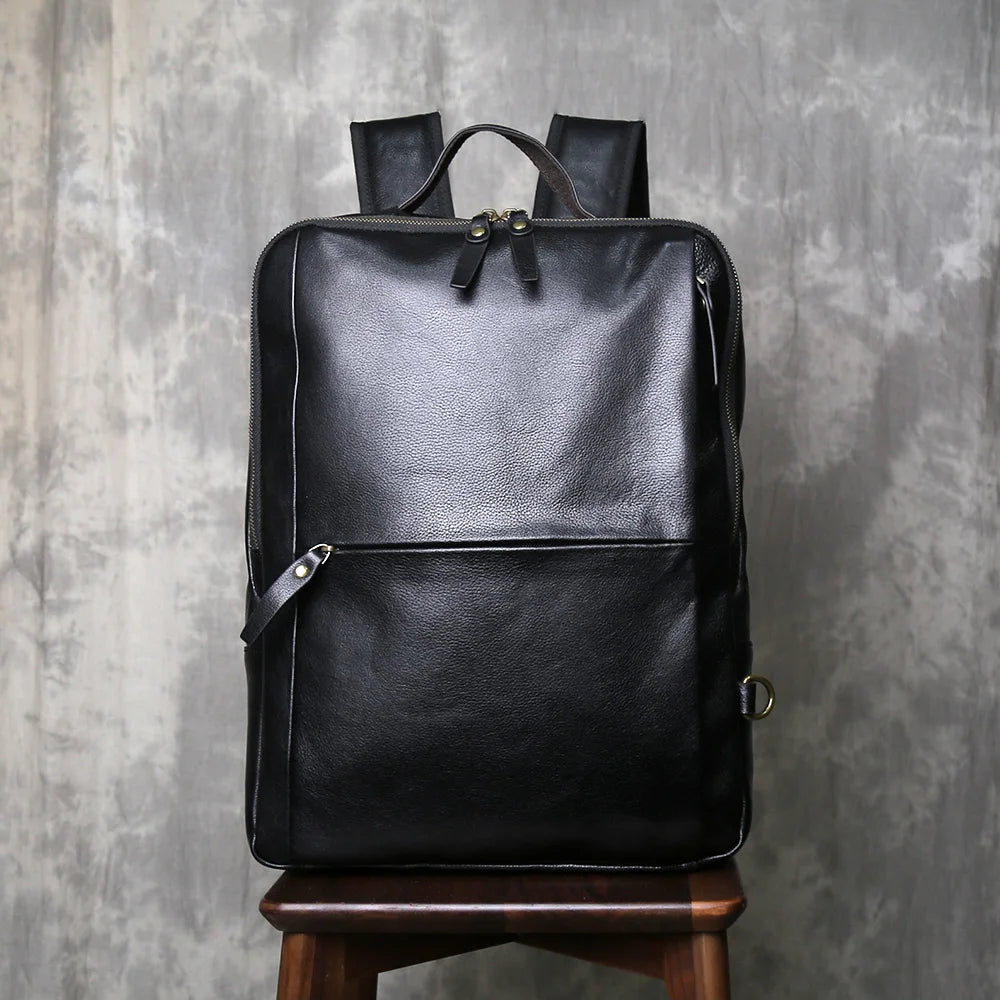 Vintage Leather Men's Backpack | Large Capacity Casual Laptop Bag