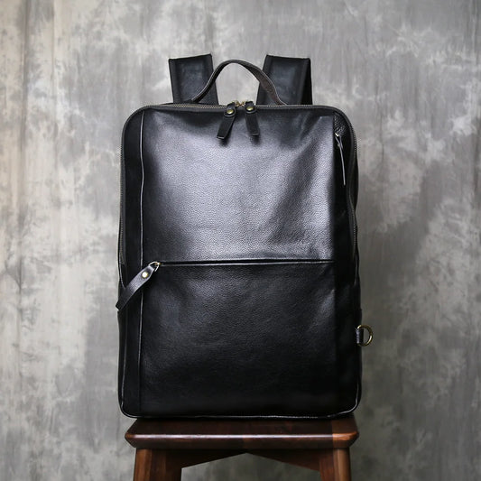 Vintage Leather Men's Backpack | Large Capacity Casual Laptop Bag