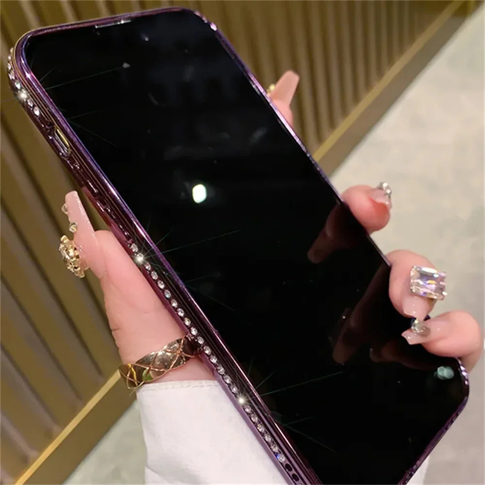 Sparkling Glitter Diamond Transparent Case for iPhone Models
