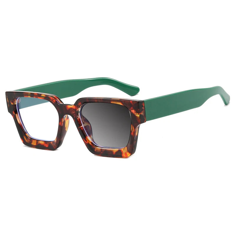 Stylish Square Concave Frame Blue Light Reading Glasses for Women