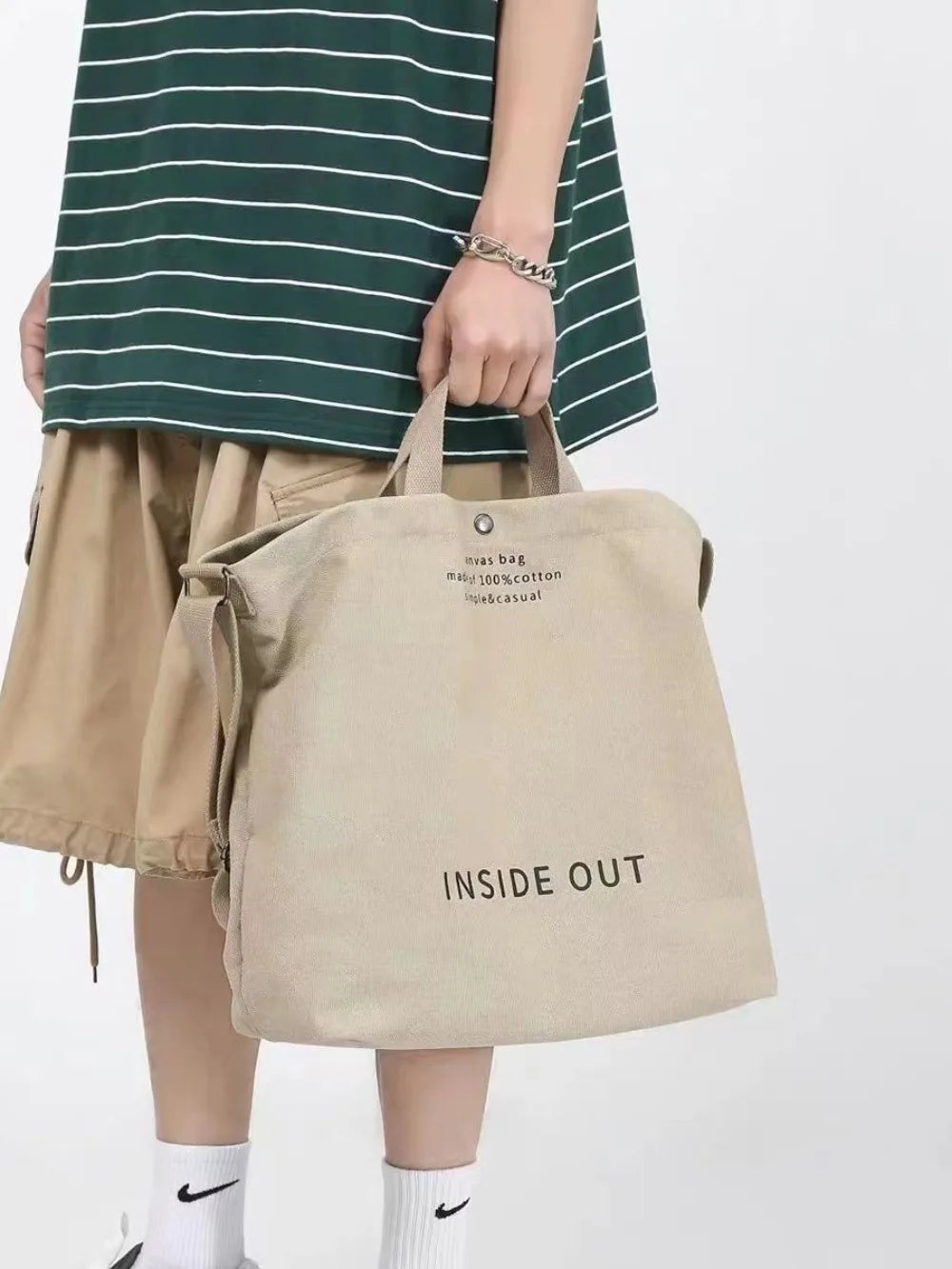 Large Canvas Shoulder Tote Bag | Stylish & Functional Handbag