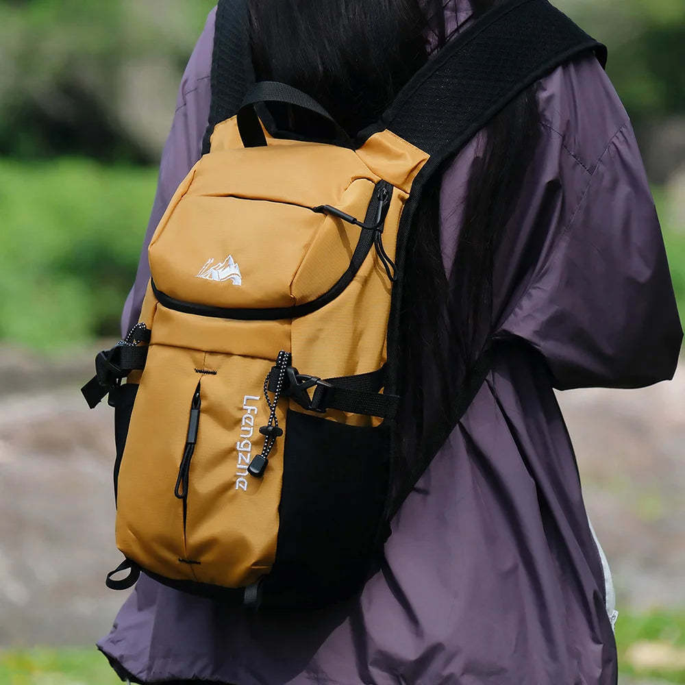 Outdoor Mini Backpack Mountain Pattern Lightweight Adjustable Strap Daypack for Hiking Travel Camping Daily Outdoor Trip