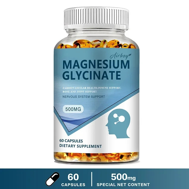 Magnesium Glycinate - Mood, Sleep, Muscle, Heart Health Support