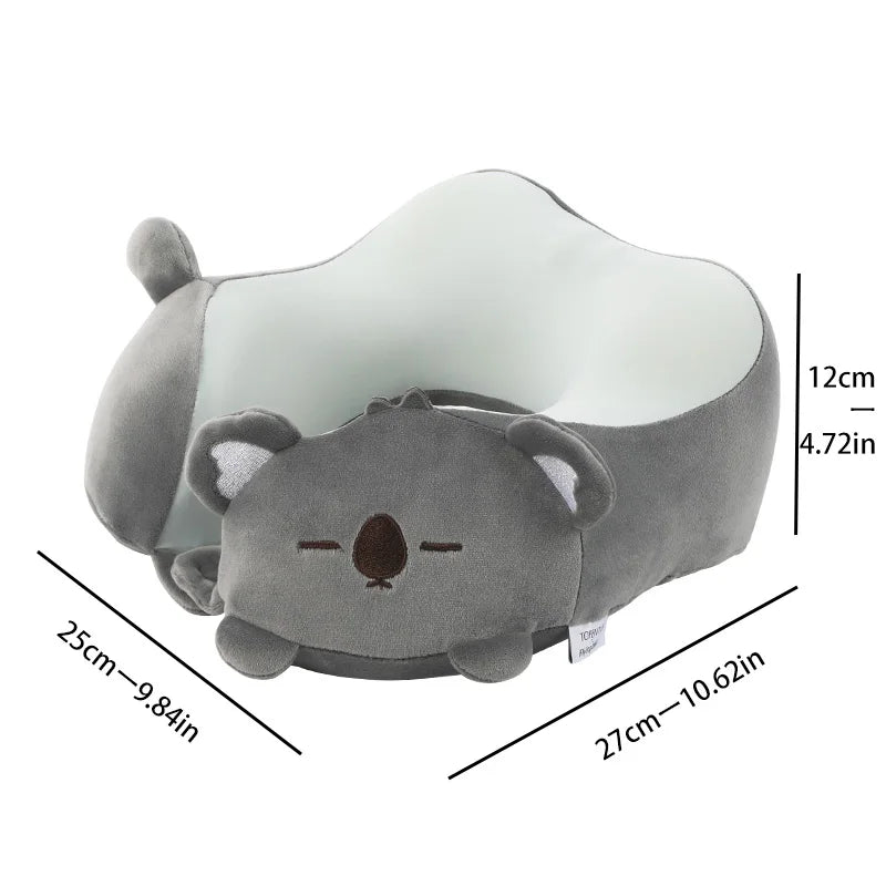 Cute Animal U-Shaped Neck Pillow | Ergonomic Travel Support