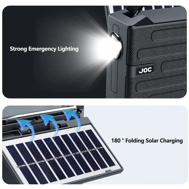 Portable Solar Bluetooth Speaker & Multi-band Radio | Outdoor Fun