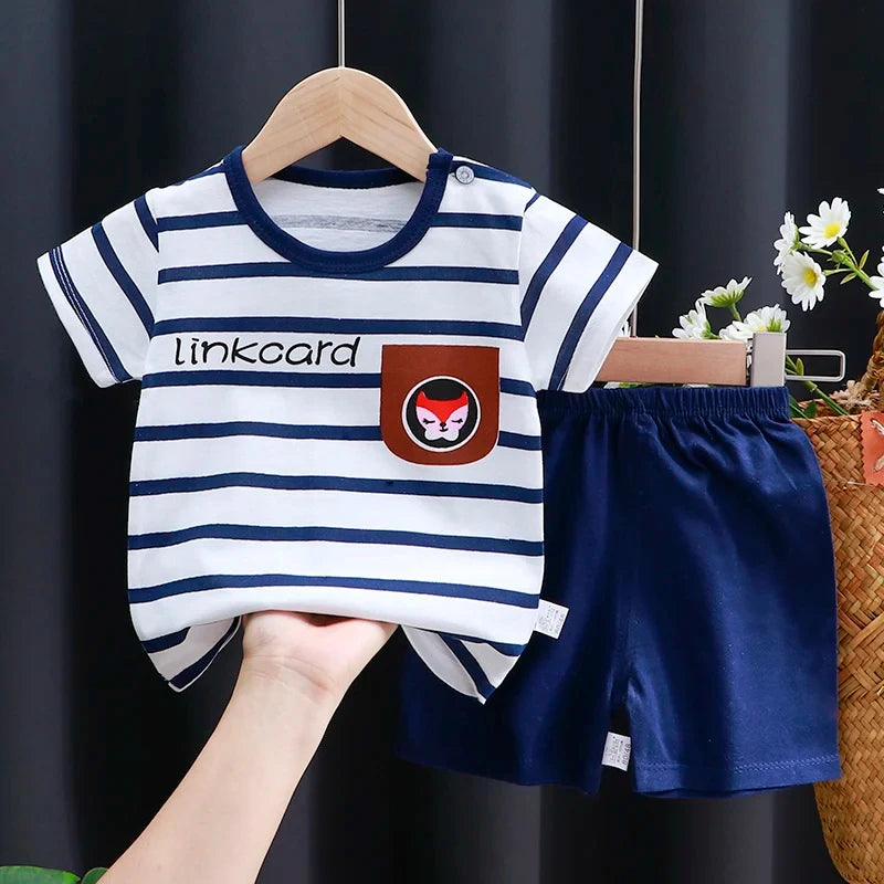 Kids Summer Clothing Set | Adorable Cartoon T-Shirt & Shorts