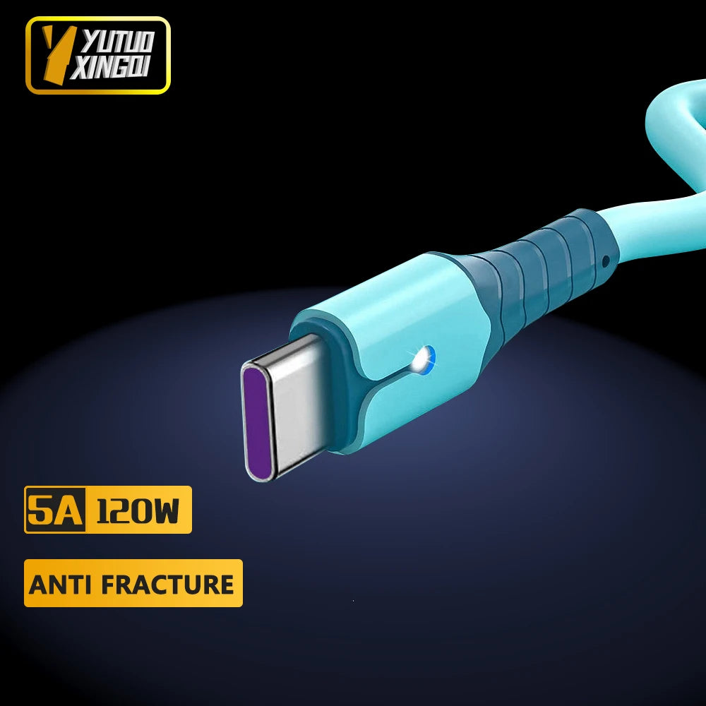 Liquid Silicone USB Type A to C Charging Cable | Fast & Durable