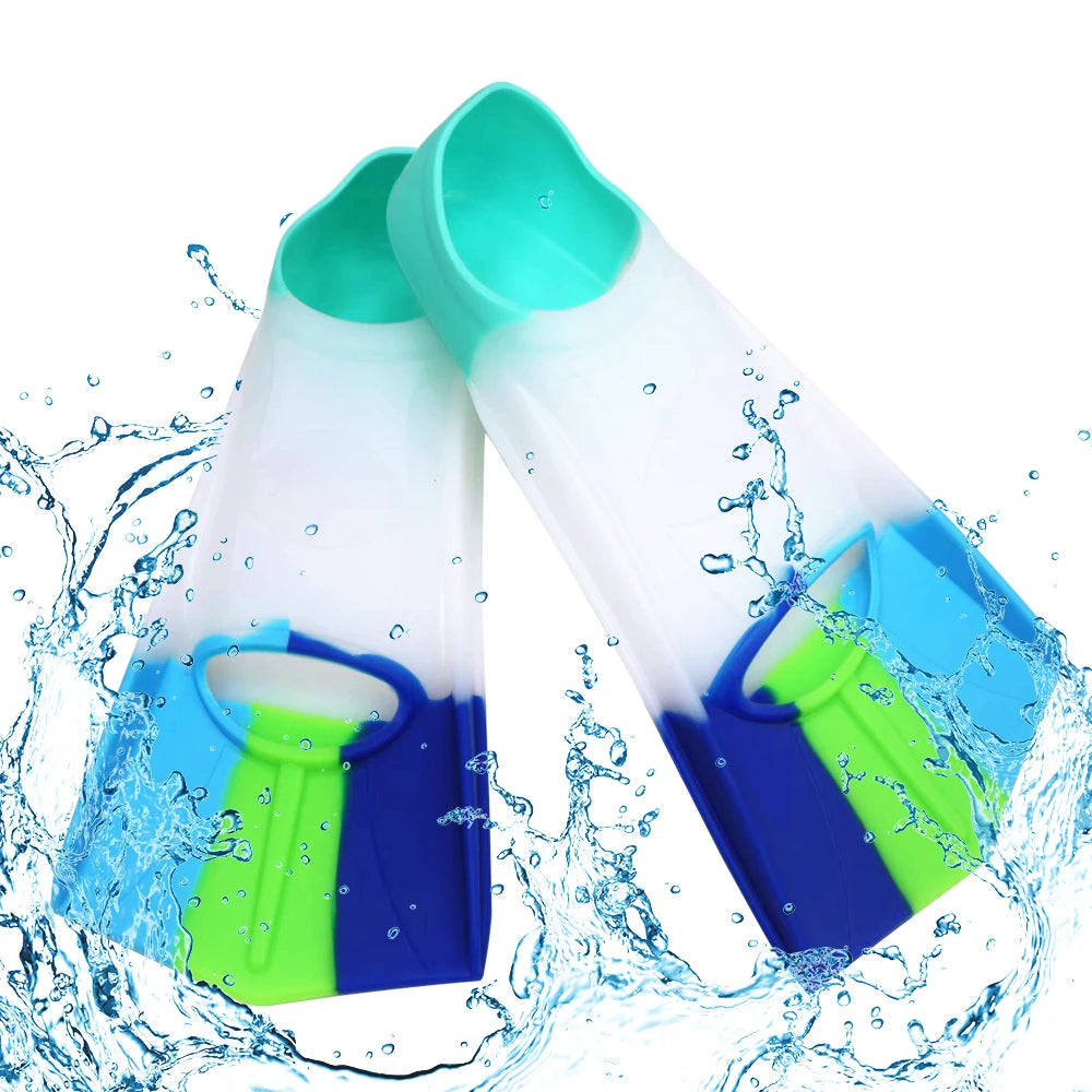 Silicone Swim Fins for Kids & Adults | Quick Dry Pool Training Gear
