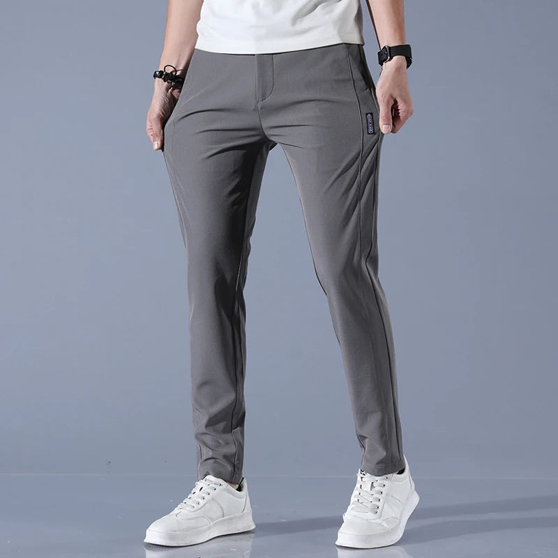 Men's Lightweight Ice Silk Golf Casual Trousers | Spring & Summer Style