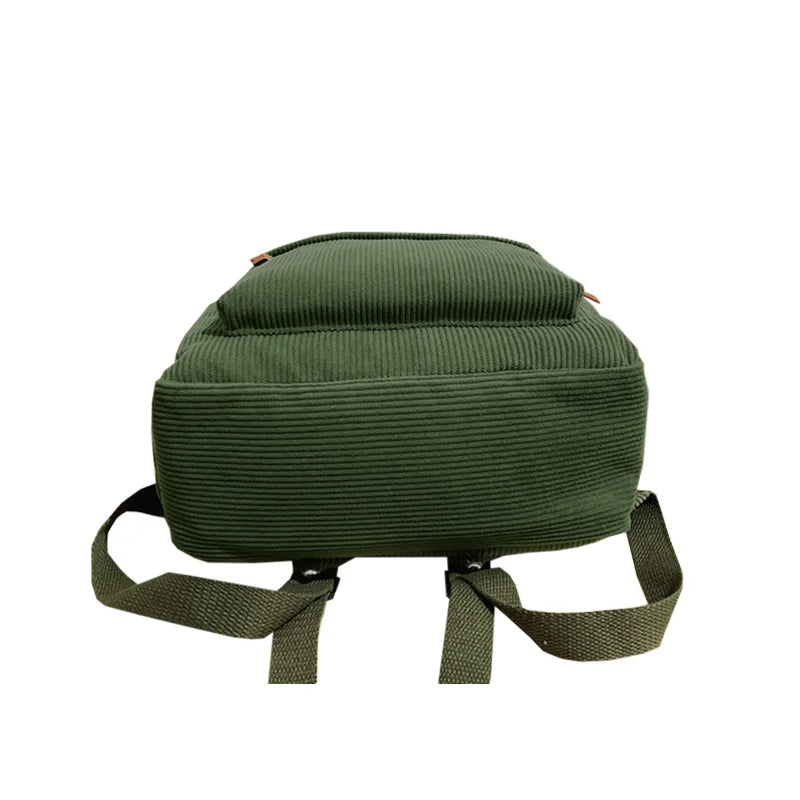 Trendy Multi-Color Corduroy Backpack | Casual Versatile School Bag