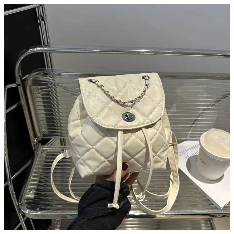 Bolso de hombro informal de verano con diseño de cuadros y gran capacidad