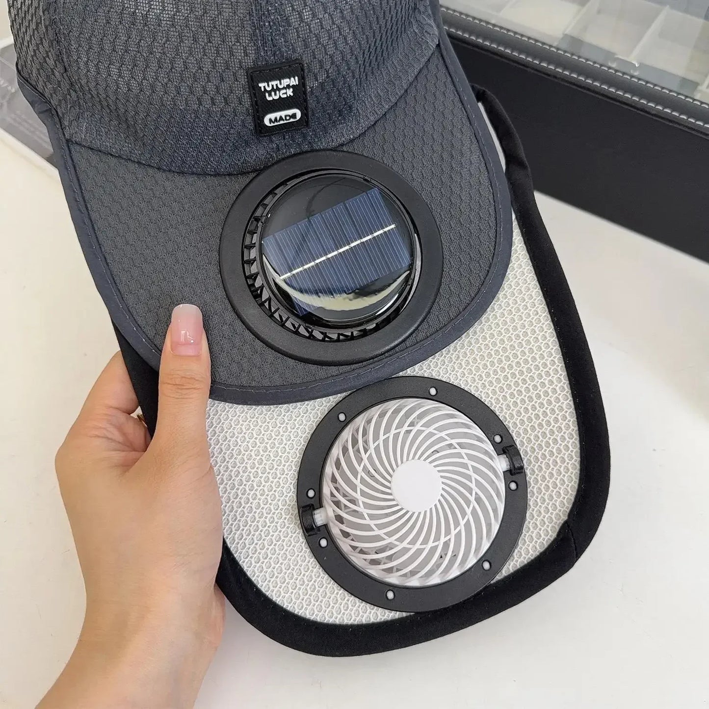 Breathable Mesh Cap with USB Fan | Summer Outdoor Sun Protection